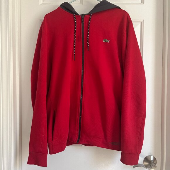 Men's Lacoste Zip-Up Fleece Hoodie - Picture 1 of 4